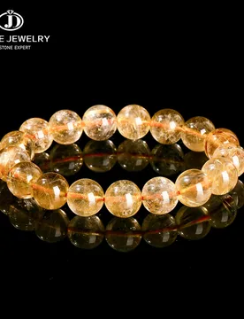 JD 4A Quality Natural Ice Golden Rutilated Quartz Wealth Lucky Bead Bracelets Women Men Power Healing Stretch Hand Jewelry Gift - Aliexpress - FashionsVida