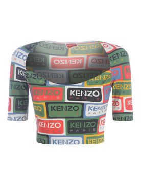 Top cropped con logo