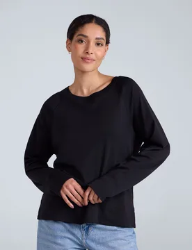 Ashleigh Womens Long Sleeve Top - Black - Black - Size: 6 - Animal - FashionsVida