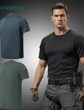 Men's Quick Dry Crew Neck T-Shirts Short Sleeve Outdoor Sports Athletic Tee Man Breathable Lightweight Stretch Tactical T-Shirt - Aliexpress - FashionsVida