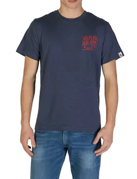 Replay Herren T-Shirt Blau 480804