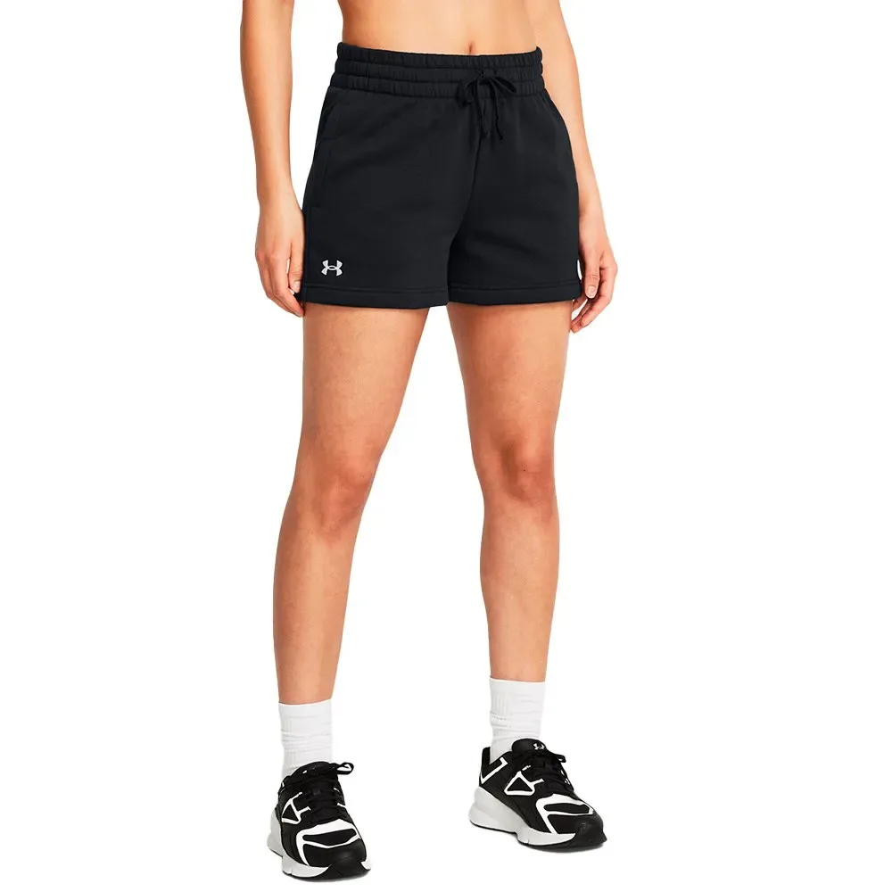 Short Rival Fleece 3.5in Black / White L - Under armour - FashionsVida