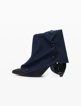 Bottine à rabat en denim BLACK 40 female - Desigual - FashionsVida