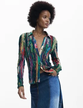 Camisa de mujer estampado arty - Desigual - FashionsVida