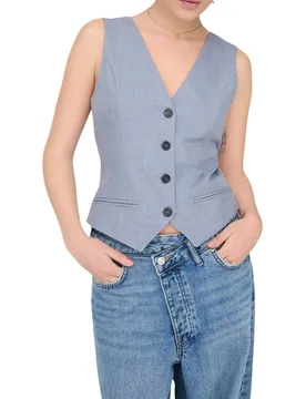 Only Damen Weste Azurblau 505597