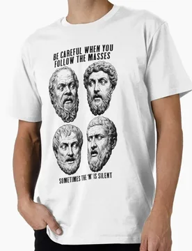 Socrates Aurelius Aristotle Plato Masses Stoicism Gift t shirt Funny Stoic Philosophy Graphic Clothes All size Tops S-6XL - Aliexpress - FashionsVida