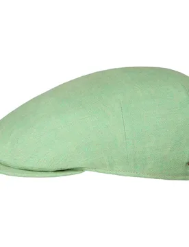 Camiro Linen Flat Cap by Alfonso DEste - green - Size: M (56-57 cm) - Alfonso D´Este - FashionsVida