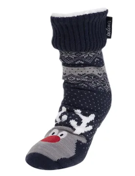 Chaussettes fourrées Noël Marine marine 41/43 - Isotoner - FashionsVida