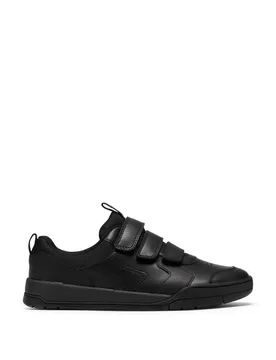 Kids' Leather Riptape School Shoes (3 Large - 7 Large) Black male - Clarks - FashionsVida