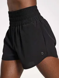 Bronte Woven High Waisted Running Shorts Black female