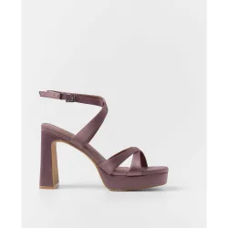 Sandalias de tiras de mujer cruzadas con plataforma