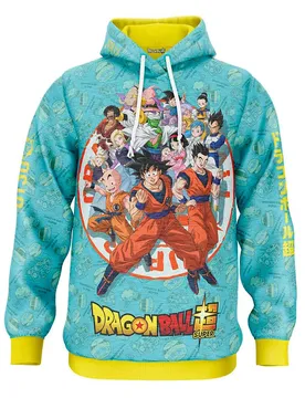 Felpa Con Cappuccio Dragon Ball Super Family Multicolour L