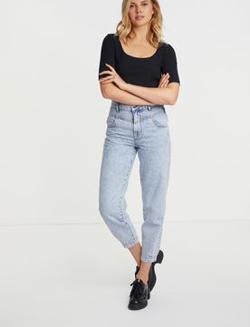 Slouchy blue denim organic female