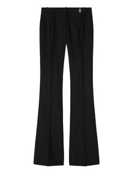 Versace Pantaloni Svasati Gessati