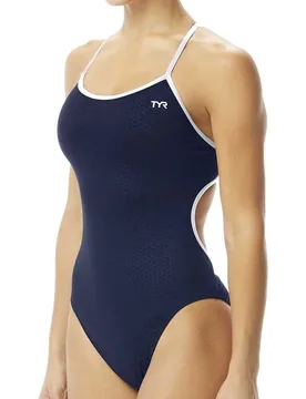 Hexa Trinityfit Swimsuit Navy / White 36 Women - TYR - FashionsVida