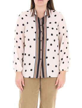 Camicia in fantasia MARRONE 39