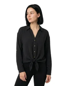 Camicia A Maniche Lunghe Izzy Black XS
