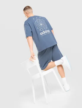 Embroidered Oversized T-Shirt - Herren, Blau - male - Size: M - adidas Originals - FashionsVida