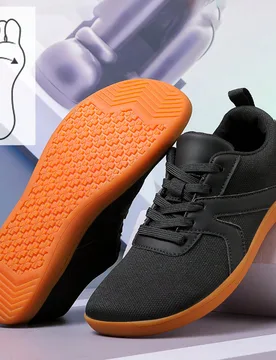 Zapatos deportivos planos de estilo de parejas, suela de goma duradera y antideslizante para pies descalzos, zapatos deportivos cómodos y transpirabl - Shein - FashionsVida