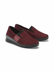 Hallux-Slipper Keilabsatz - Weinrot - female - Size: 40