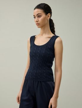 Donna Canotta Seta-Cotone - S, Elegante e Traspirante