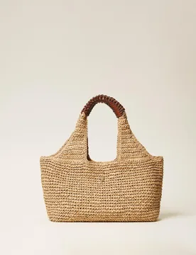 Twinset Besace en raphia - TWINSET - FashionsVida