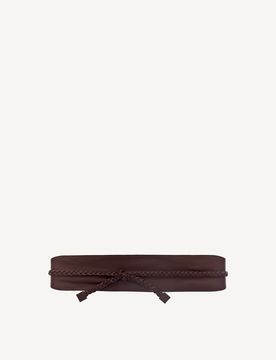 Cintura di pelle marrone - L