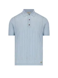 Trachtenpoloshirt LUVIC hellblau M herren
