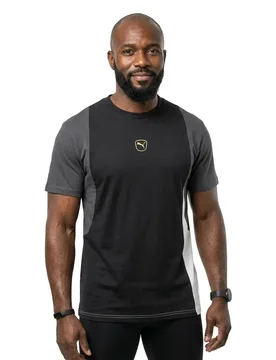 T-shirt à Manches Courtes King Black / Shadow Gray S - Puma - FashionsVida
