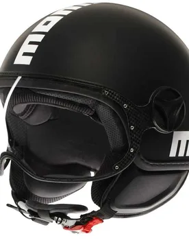Casco Moto Jet FGTR CLASSIC Mono Nero Opaco Bian taglia M - Momo Design - FashionsVida