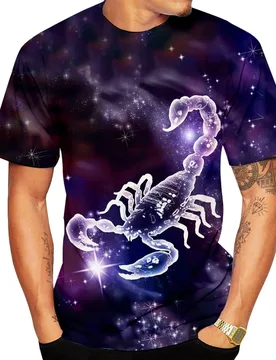 Animal Scorpion 3D Printed T-Shirt - Street Trendy Men's Clothing - Fashion Summer Harajuku Style Loose-Fitting Round-neck - Aliexpress - FashionsVida