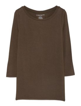 Top con scollo a barchetta
