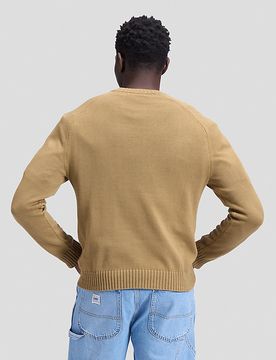 Regular Raglan Sweater Dark Khaki Größe M male