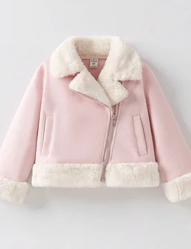 Chaqueta informal de niña con bloques de color y parches, para otoño/invierno - Shein - FashionsVida