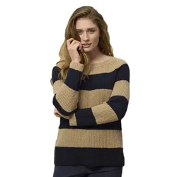 Kimberly Long Sleeve T-shirt Mid Sand Stripe S Women