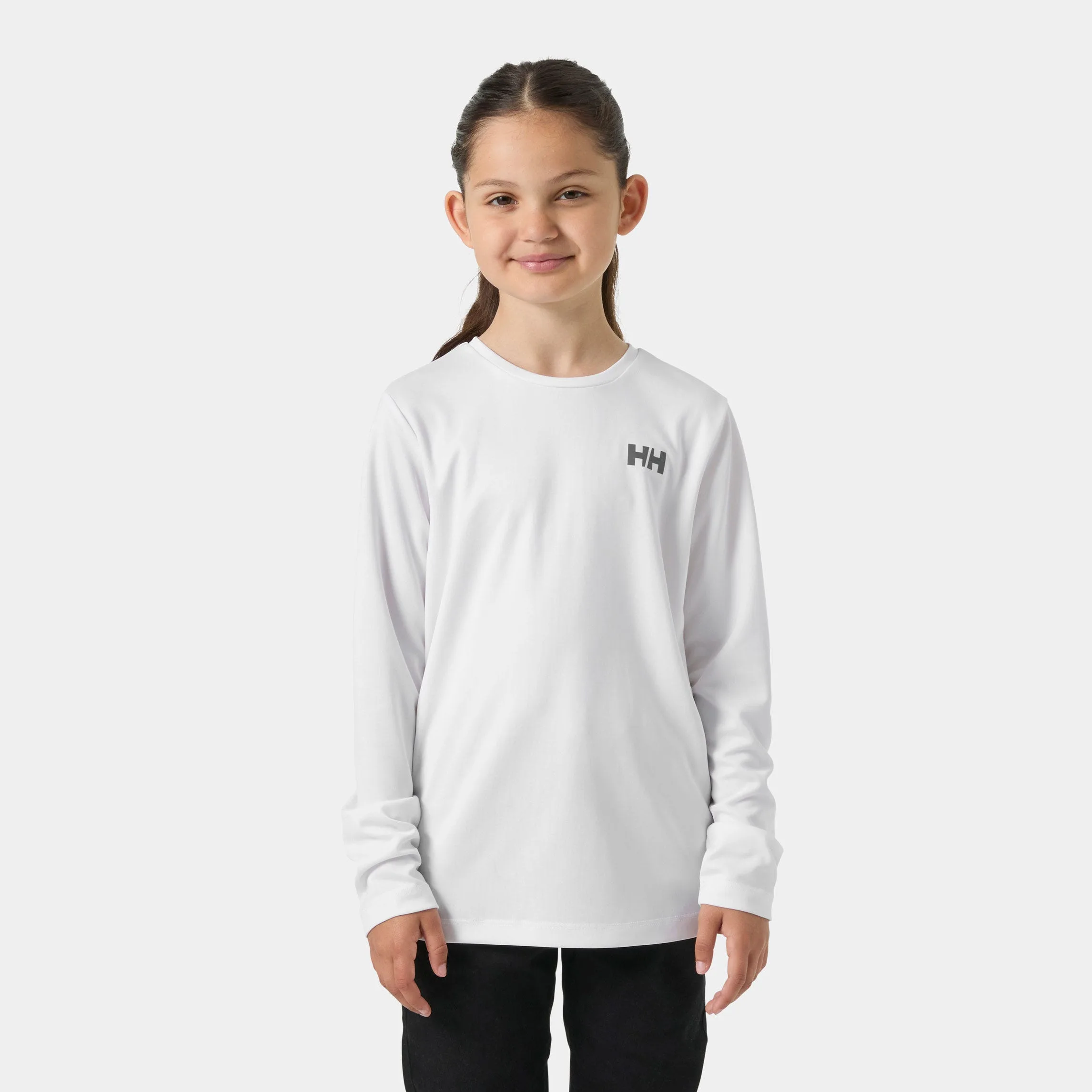 Junior's Tech Long Sleeve Crew White 14 - White - Unisex - Helly Hansen - FashionsVida