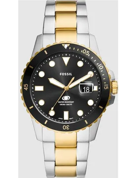 Reloj de hombre blue dive de acero inoxidable con tres agujas y fecha - Fossil - FashionsVida