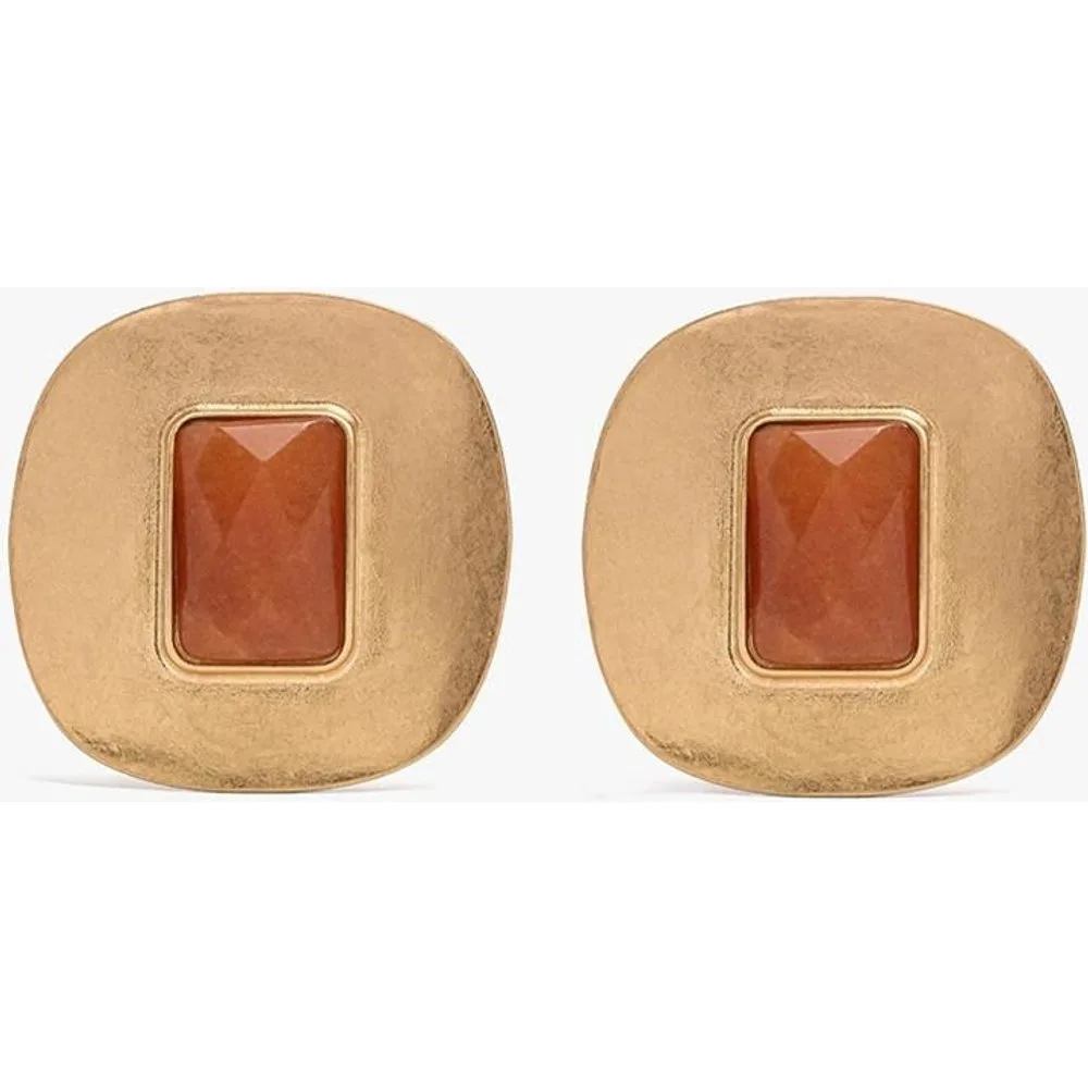 Pendientes con piedra central y forma rectangular - Parfois - FashionsVida