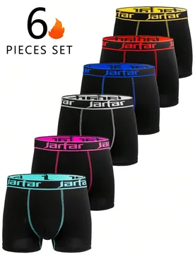 Pares de calzoncillos tipo bóxer de unicolor para hombres, hechos de tela de poliéster, suaves y amigables con la piel, adecuados para deportes, bod - Shein - FashionsVida