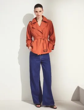 Trench corto de mujer cinturón fluido - Woman El Corte Inglés - FashionsVida