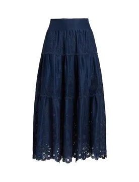 Falda larga Mujer Azul marino 36 Mujer - Ralph Lauren - FashionsVida