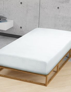 Feinjersey-Spannbetttuch ciel, 1x 90x190 cm - 100x200 cm