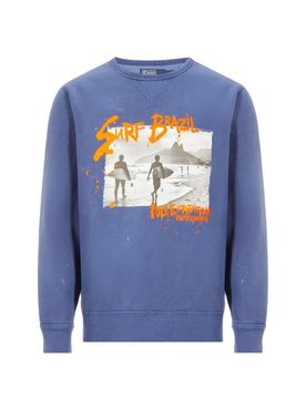 Polo Sweatshirt Surf Brazil en coton mélangé