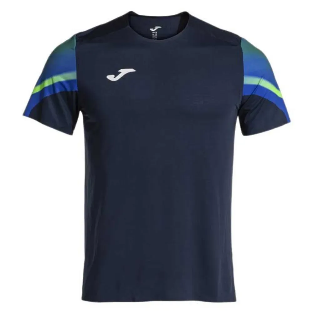 Maglietta A Maniche Corte Elite Xi Navy / Fluor Green L - Joma - FashionsVida