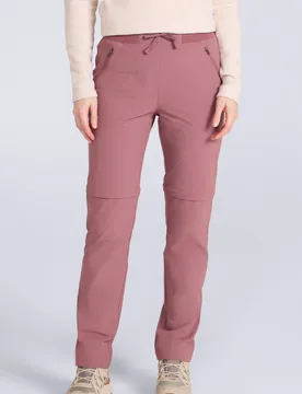 Explorer Womens Zip-Off Trousers - Pink - Pink - Size: 24 - Mountain Warehouse - FashionsVida