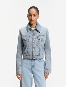 Para mujer. 50564451 Chaqueta Trucker (L), Casual, Algodón