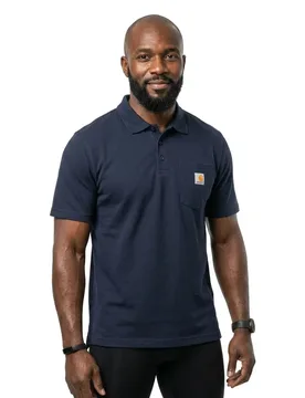 Polo à Manches Courtes Navy M - Carhartt - FashionsVida
