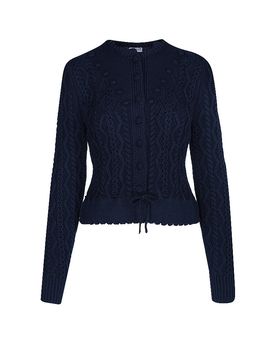 Cárdigan tradicional de punto LENE azul oscuro L