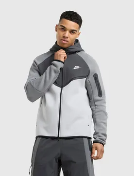 Tech Mix Full Zip Hoodie - Herren, Grau - male - Size: M - Nike - FashionsVida