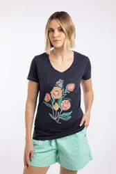 Botanics Womens Front Print Graphic T-Shirt - - Size: 12